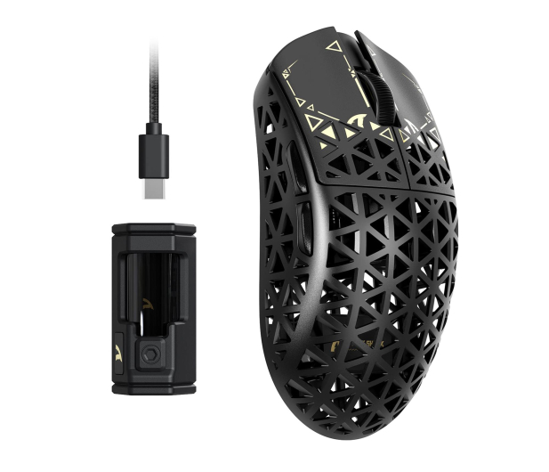 Attack Shark R5Ultra UltralightCarbon 8kHz/42kDPI PAW3950MAX Omron czarna 6972792470573 - 1350006 - zdjęcie 2